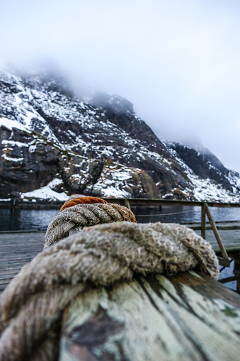 Nusfjord in winter, Lofoten, Norway