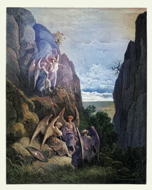 istock Uriel and the angels, Milton's Paradise Lost, Gustave Dore 2135058684