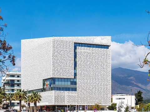 Contemporary architecture building of the Estepona Town Hall, Spain