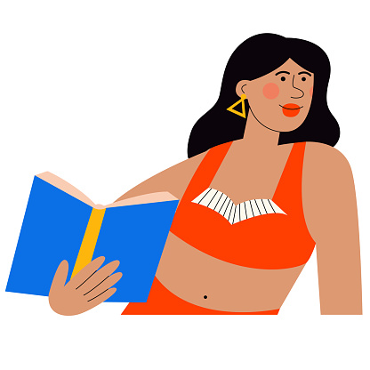 A woman in a swimsuit is reading a book. Hot Girls Read Books. Read books lover.