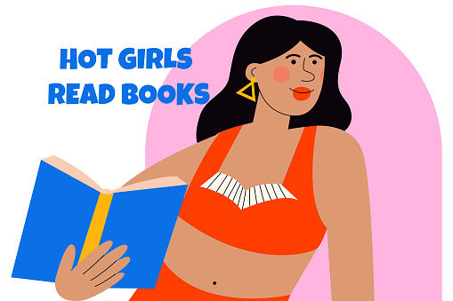 A woman in a swimsuit is reading a book. Hot Girls Read Books. Read books lover.