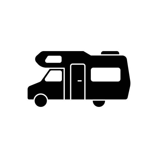 illustrations, cliparts, dessins animés et icônes de conception d’icône solide de camping-car avec trait modifiable. convient pour les infographies, les pages web, les applications mobiles, l’interface utilisateur, l’expérience utilisateur et la conception d’interfaces graphiques. - camping-car