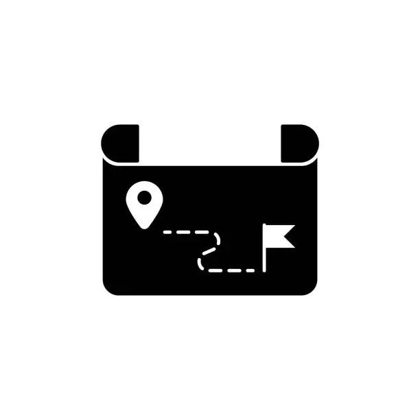 Vector illustration of Road Trip Solid Icon Design with Editable Stroke. Suitable for Infographics, Web Pages, Mobile Apps, UI, UX, and GUI design.