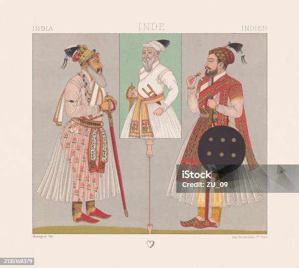 Osama Rajput Rajputs Indian Rulers Chromolithograph Published In 1888 Stock ...