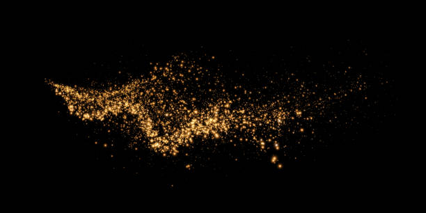 istock Sparks of dust and golden stars shine with special light. Vector sparks on transparent dark background. Christmas light effect. Sparkling magic dust particles. 2135181470