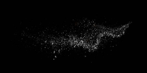 istock Sparks, dust and white stars shine with special light. Vector sparks on transparent dark background. Christmas light effect. Sparkling particles of magic dust. 2135188830
