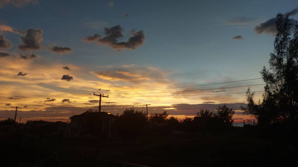 istock Sunrise in the village. 2135238779