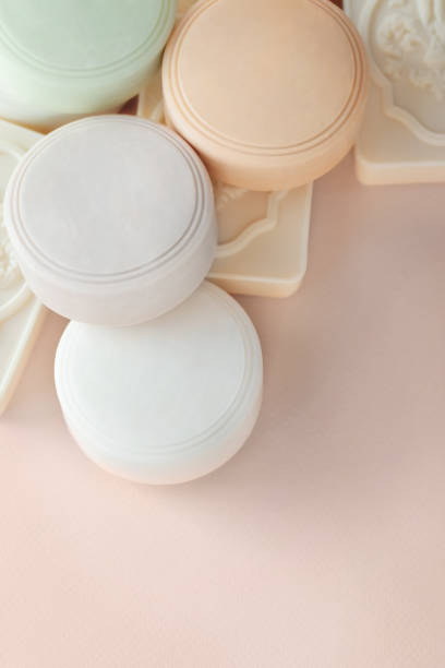several bars of different soap.