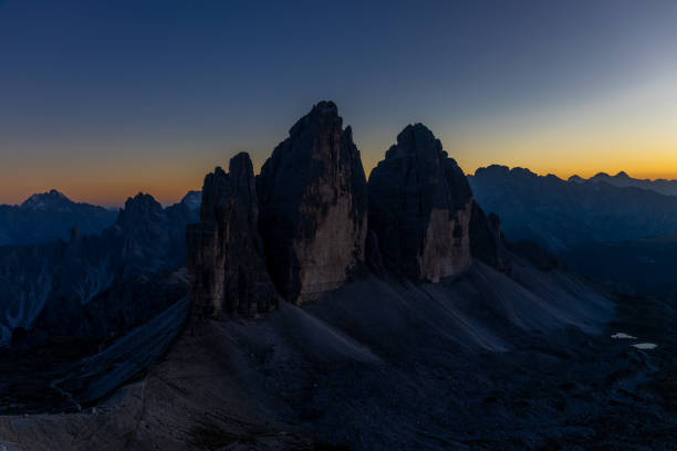 istock Tre Cime di Lavaredo peaks in Dolomites 2135276066