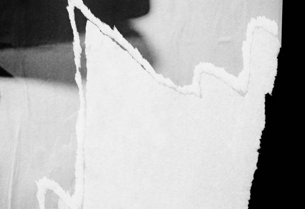 istock Old ripped torn black and white posters textures backgrounds grunge creased crumpled paper vintage collage placards empty space text 2135306061