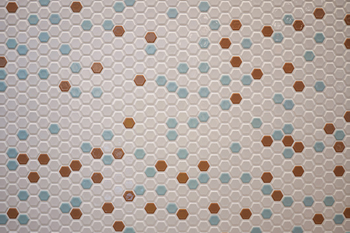 Ceramic tile background with hexagon pattern