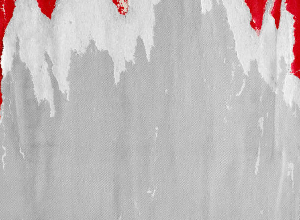 istock Old ripped torn colorful grunge posters backgrounds creased crumpled paper backdrop surface placard, empty space for text 2135324986