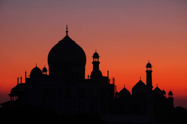 istock Taj Mahal during Sunset, Silhouette 2135343280