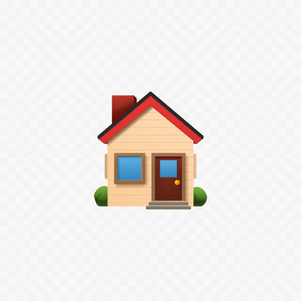 икона дома 3d - эмотикон stock illustrations