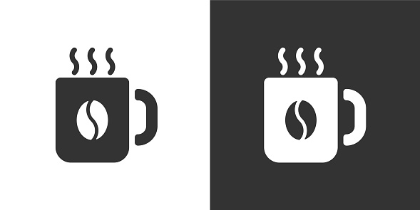 Coffee solid icons. Containing data, strategy, planning, research solid icons collection. Vector illustration. For website design, logo, app, template, ui, etc