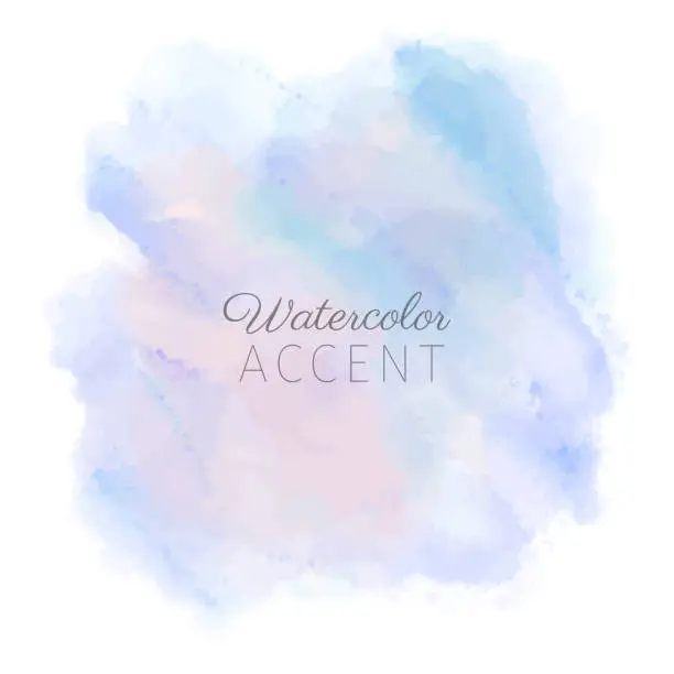 Vector illustration of Abstract watercolor wash accent