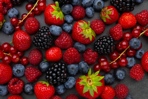 istock Berries. Various colorful berries Strawberry, Raspberry, Blackberry, Blueberry close-up Bio Fruits, Healthy eating, 2135425340