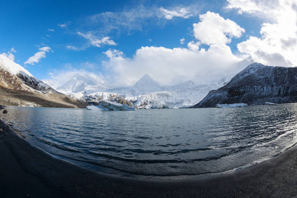 Lake and glacier mountain in Tibet, China