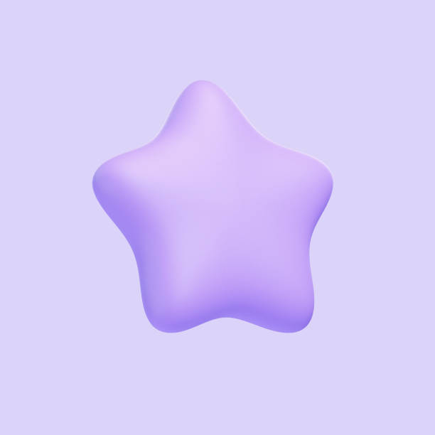 Five stars neon lights against a dark purple wall