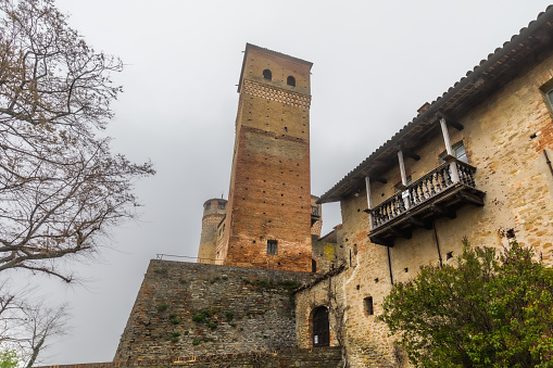 Collalto Sabino , Lazio Italy - June 19, 2022 Private medieval castle in the province of Rieti