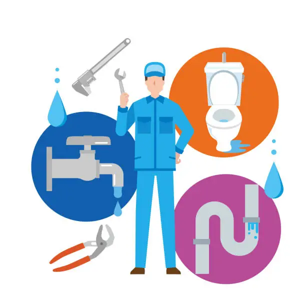 Vector illustration of water repair company