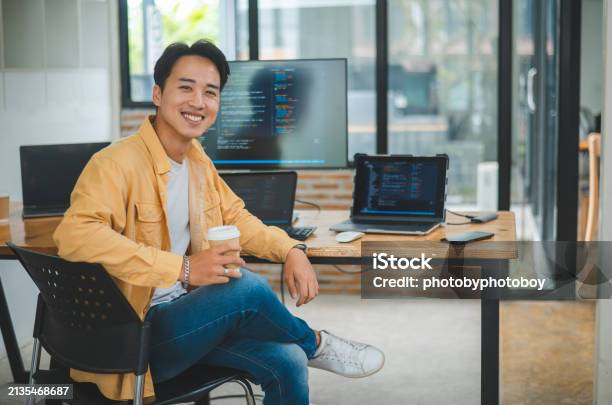 Young Programmer Working On Coding Software Development And Web Design ...