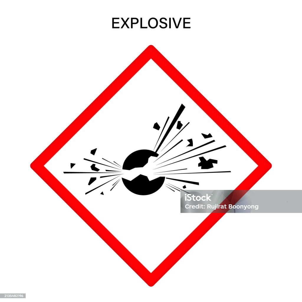 Explosive Materials Sign Vector Globally Harmonized System Hazard ...