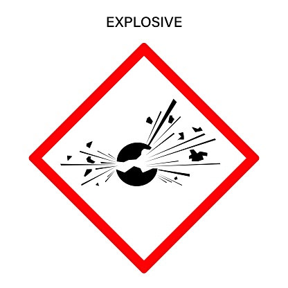 Explosive Materials Sign Vector Globally Harmonized System Hazard ...