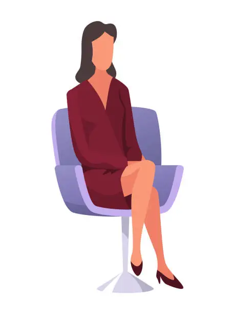 Vector illustration of Speaker talking. Discussion, stage, candidate flat vector illustration. Public speech and politics concept for banner, website design or landing web page