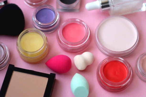 istock Various Beauty Products on Pink Background 2135496726