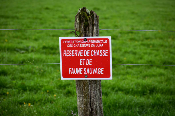 istock Warning sign for animal hunting 2135525782