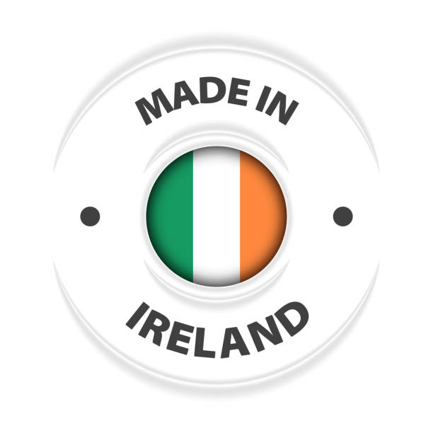 Made in Ireland graphic and label. Made in Ireland graphic and label. Some elements of impact for the use you want to make of it. irish flags for sale stock illustrations