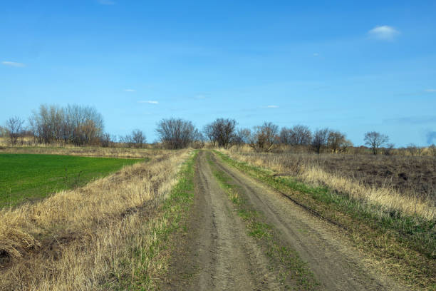 Scenic view of land and rural road against the sky,