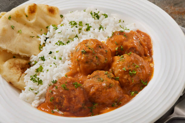 istock Butter Chicken Meatballs with Rice 2135638187