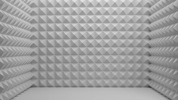 empty soundproof room - insonorizado imagens e fotografias de stock