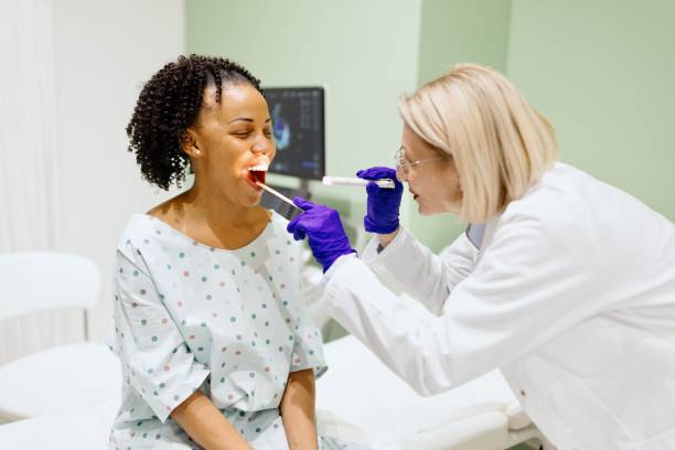 Doctor working with her patients at the modern clinic