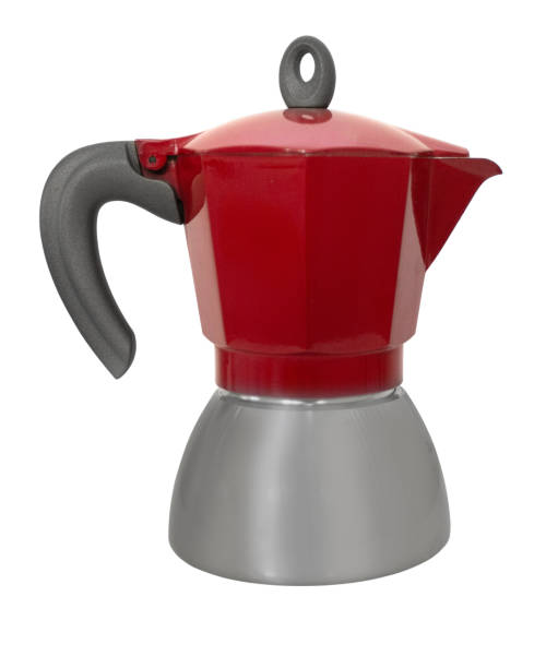 istock Side view of stovetop moka pot coffee maker 2135687449