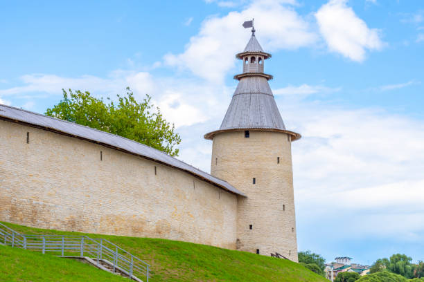 istock View of the Pskov Kremlin (Krom) tower, Pskov, Russia 2135709905