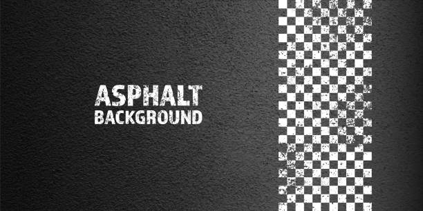 istock Asphalt road with white cracked lane marking, concrete highway surface, texture. Street traffic line, road dividing strip. Pattern with grainy structure, grunge stone background. Vector illustration 2135711030