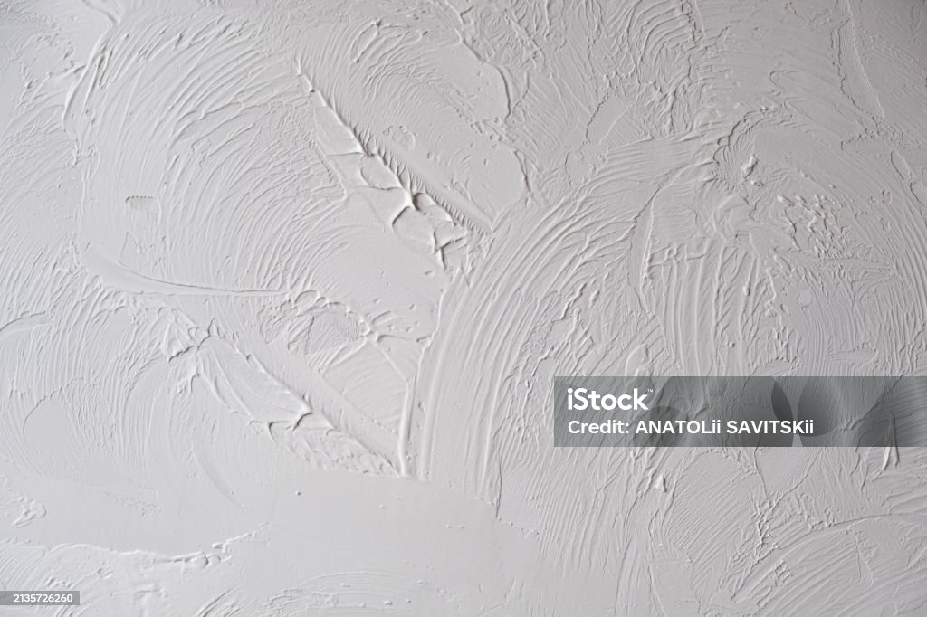 Putty Texture Photo Frame Applying Decorative Putty White Abstract Texture Of Surface Covered ...