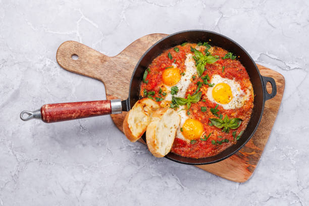 istock Delicious shakshuka breakfast in a pan 2135783889