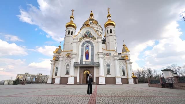 Church of Saints Peter and Fevronia. Church of Donbass. Donetsk March 29, 2024.