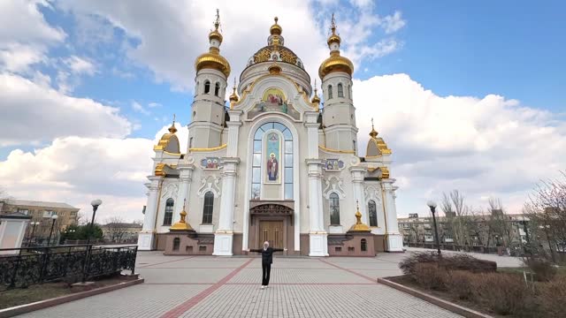 Church of Saints Peter and Fevronia. Church of Donbass. Donetsk March 29, 2024.