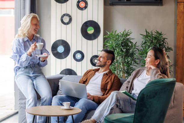 istock Coworkers taking a break after meeting 2135870444