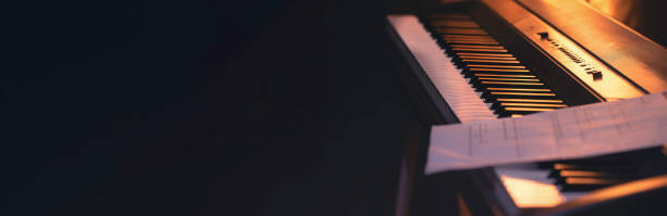 istock Musical background with piano keys and space for a text. 2135903217