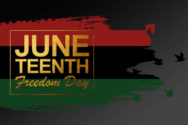 istock Hand draw Juneteenth Freedom Day flag in vector format. Flag with words Emantipation Day for poster. Juneteenth symbol background. Concept design. 2136029009