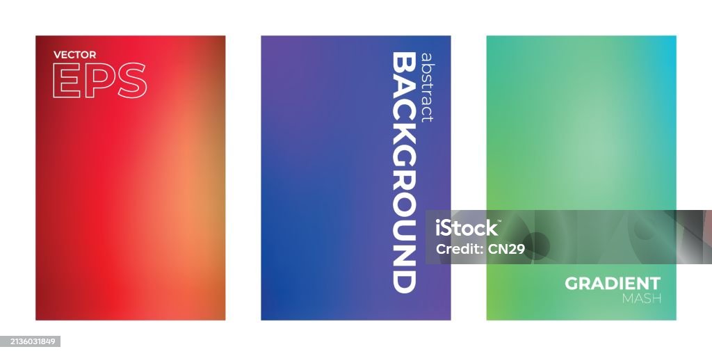 Gradient Template Set For Versatile Design Projects Stock Illustration ...