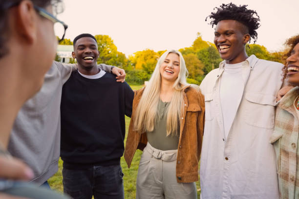 istock Group of multiracial happy young people 2136101927
