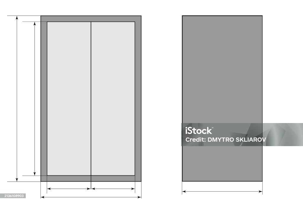 Control Module Dimensions Ilustración de Cabinet Drawing With Dimensions Control Panel Production ...