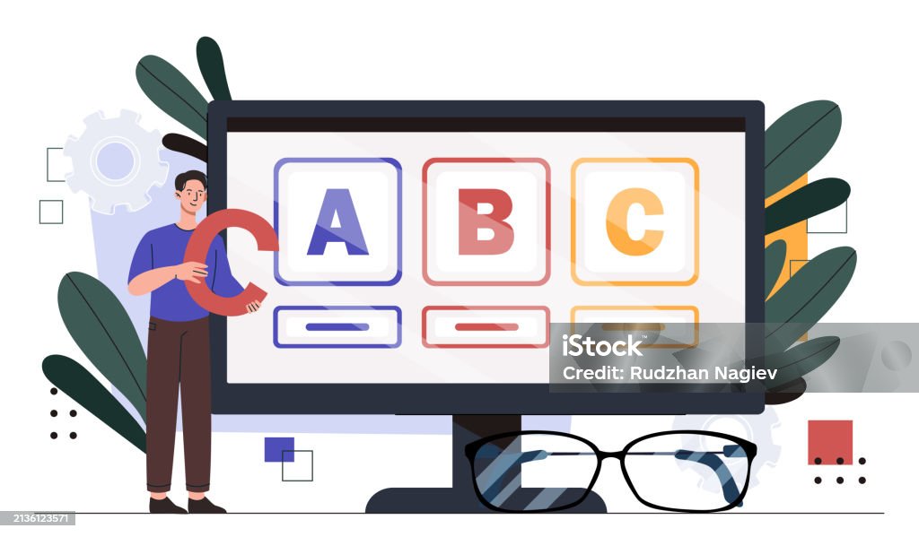 Digitized School Vector Concept Stock Illustration - Download Image Now ...